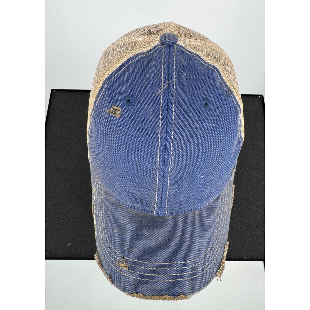 Mason Jar Label Vintage Distressed Blue Trucker Hat Adjustable Unisex NWOT - Picture 3 of 10